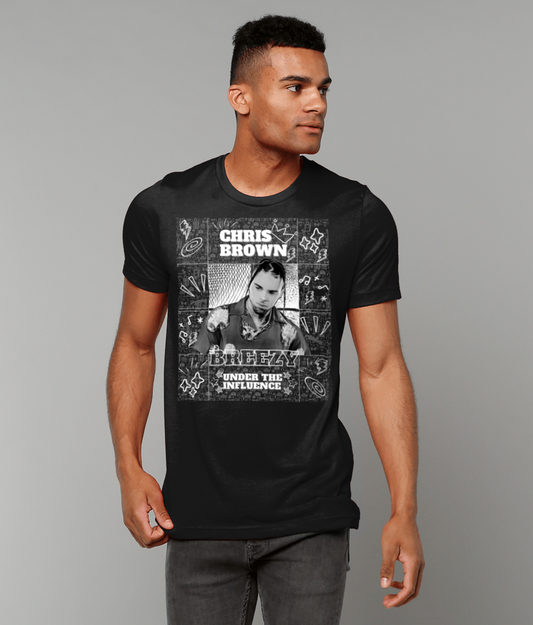Chris Brown Black T-shirt Bella Canvas Unisex Crew Neck T‑Shirt